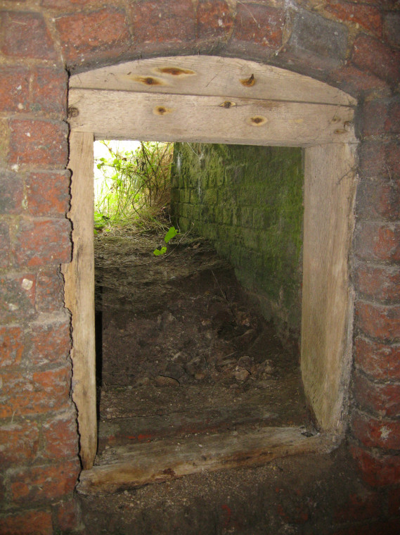 Beaumont 1869 Lime Kiln Interior looking out August 2014 Copyright: William George