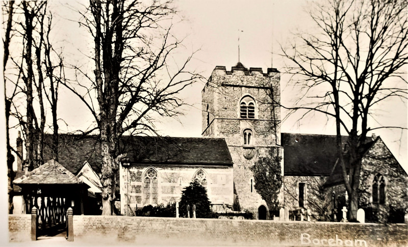 Boreham Church post card Copyright: William George