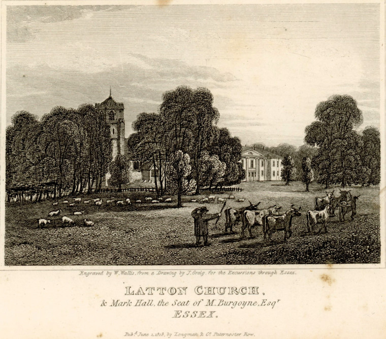 Latton Church Excursions through Essex 1819 Copyright: William George