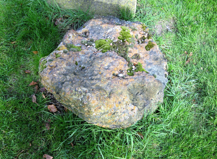 Hatfield Broad Church Herts Puddingstone Boulder 20 March 2011 Copyright: William George