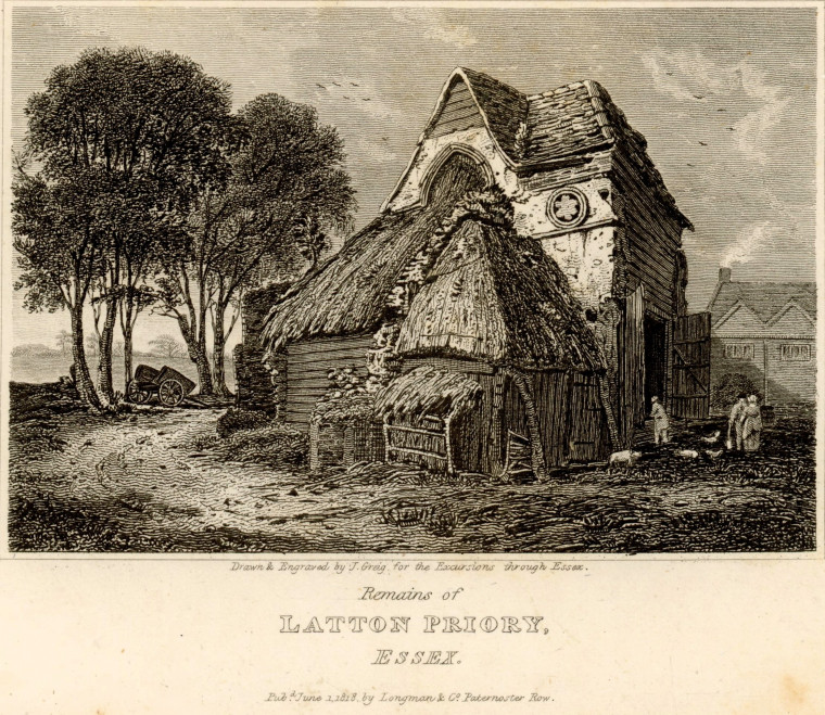 Latton Priory Excursions through Essex 1819 Copyright: William George