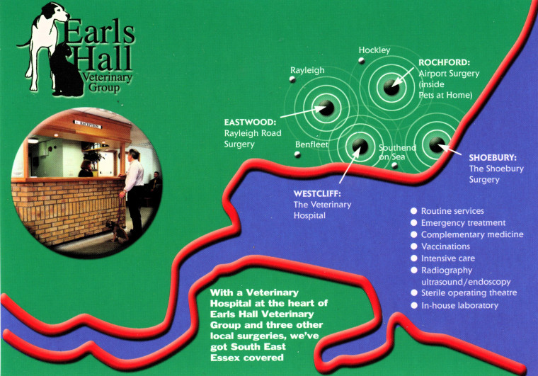 Southend Earls Hall Veterinary Post Card Copyright: William George