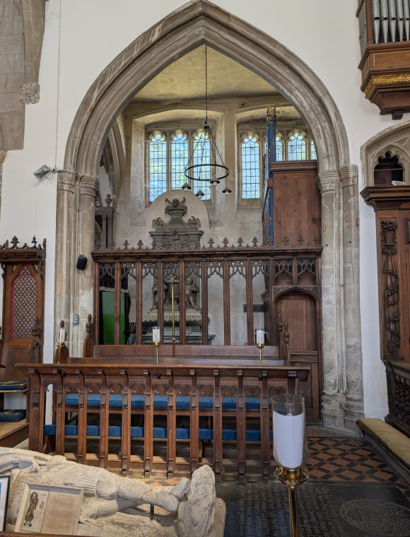 Hatfield Broad Oak Church North Aisle from Chancel 27 June 2025 Copyright: William George