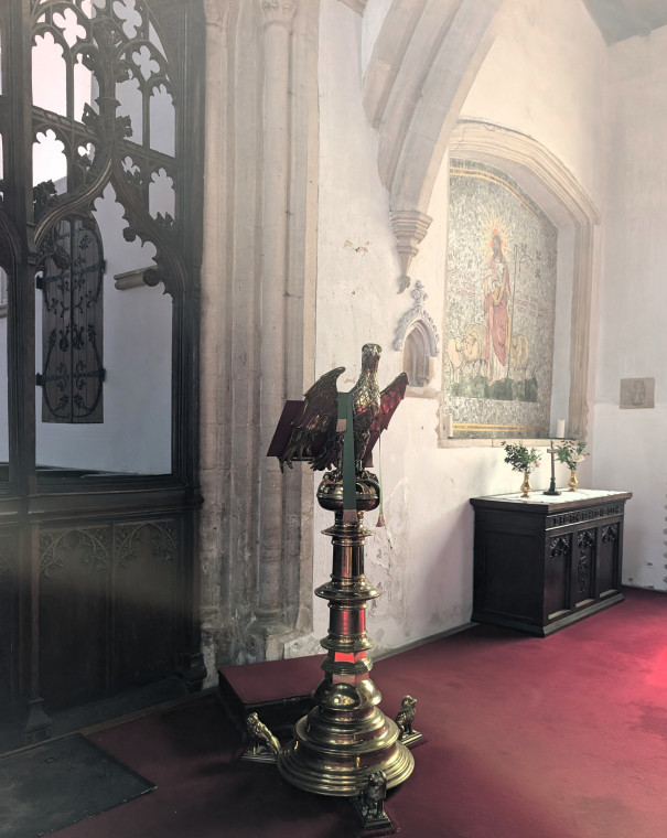 Castle Hedingham Church Lectern and Rood Screen 8 August 2025 Copyright: William George