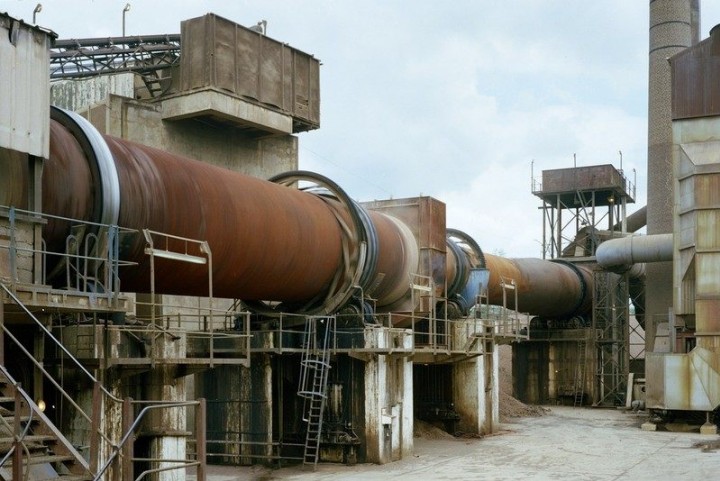 High Ongar Clay Works in 1978 - rotary kiln Copyright: British Geological Survey (P212183)