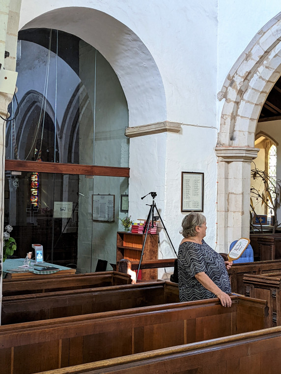 Wendens Ambo Church Tower Arch and Pews 7 August 2022 Copyright: William George