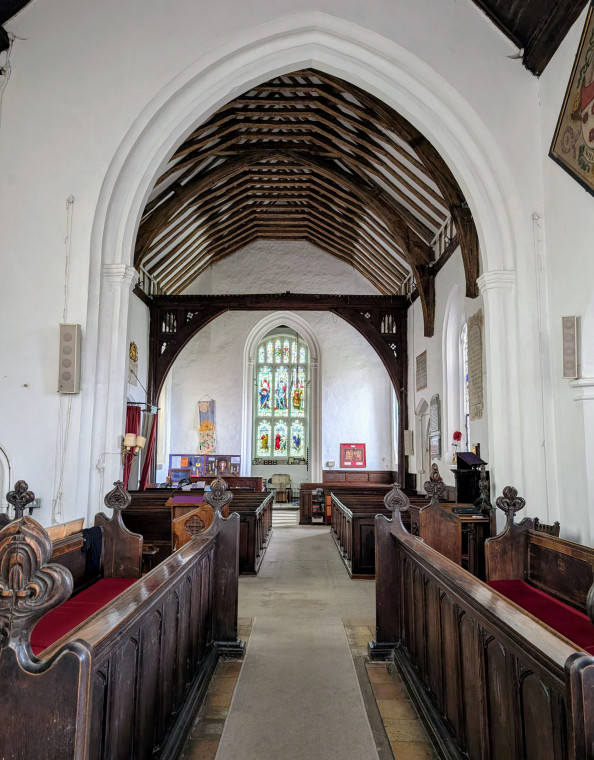 Gosfield Church Interior Looking East 21 March 2025 Copyright: William George