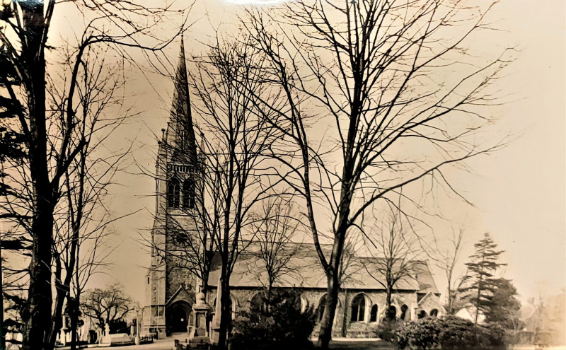 Buckhurst Hill Church post card Copyright: William George