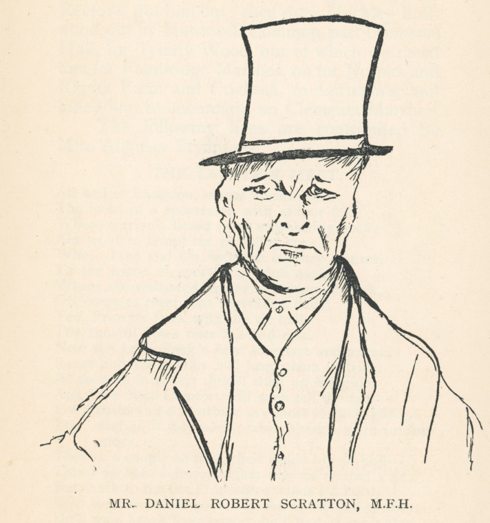 Daniel Robert Scratton Pen Sketch Copyright: Hunting Recollections Miss Tawke 1911