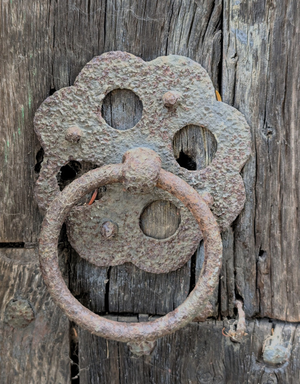Castle Hedingham Church Rusty Door Ring 8 August 2025 Copyright: William George