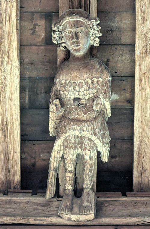 Clavering Church Roof Angel 3 5 August 2025 Copyright: William George