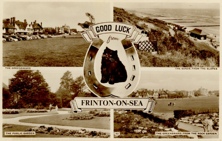 Frinton post card Good Luck Four Images Copyright: Post Card