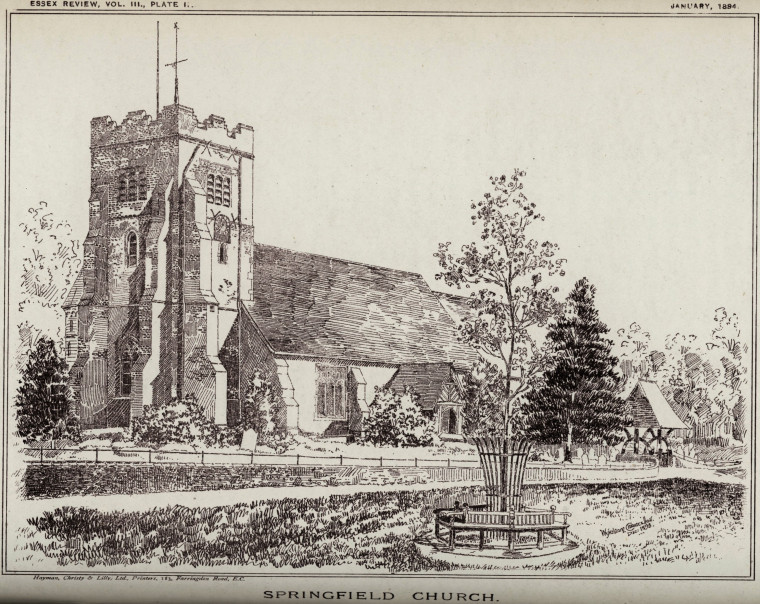 Springfield Church Essex Review 1894 Copyright: Wykeham Chancellor