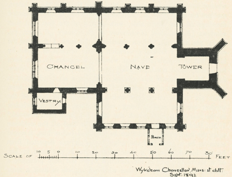 Danbury Church Plan 1893 Copyright: Wykeham Chancellor