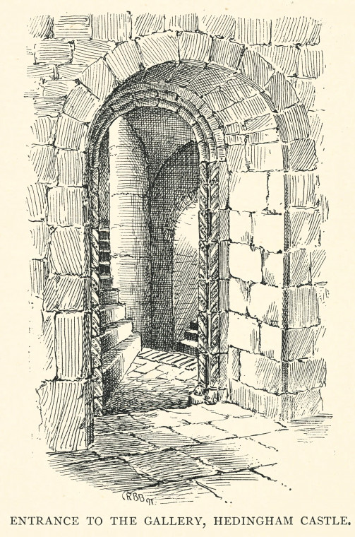 Castle Hedingham Gallery Entrance Barrett 1892 Copyright: C R B Barrett Essex Highways 1892