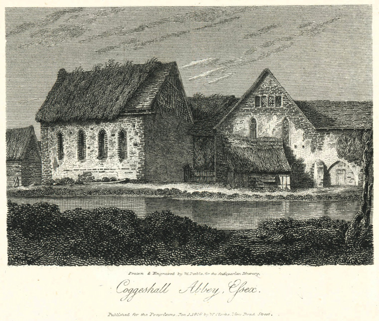 Coggeshall Abbey 1816 Drawn and Etched by W Deeble Copyright: W Deeble