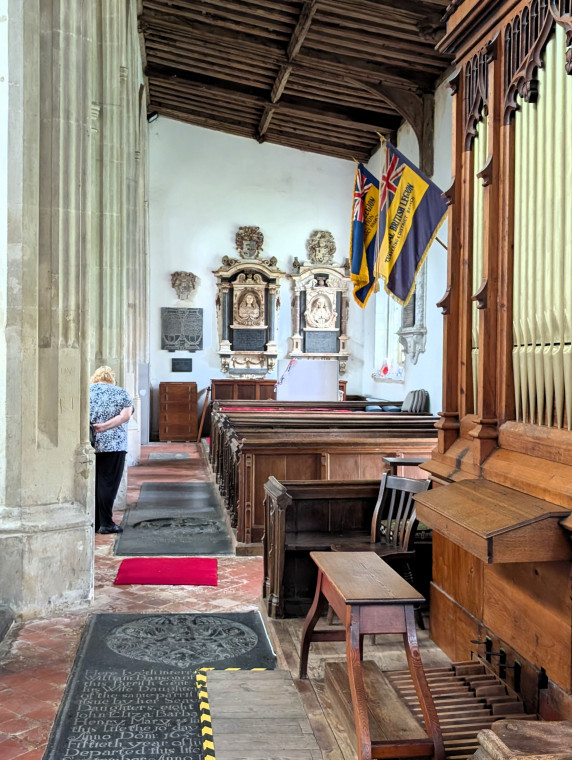 Clavering Church Interior North Aisle Looking West 5 August 2025 Copyright: William George