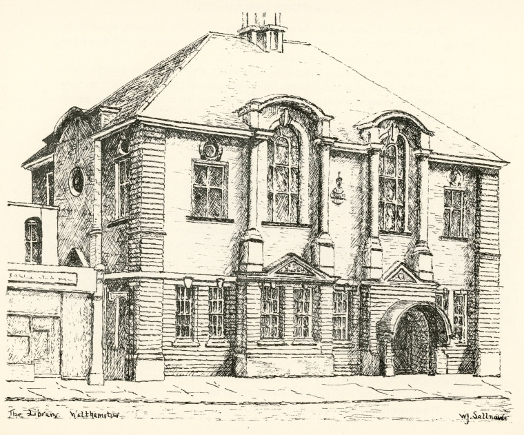 Walthamstow Library W J Sallnow 1978 Copyright: Walter Sallnow and Alfred Rogers Waltham Forest Treasures 1978