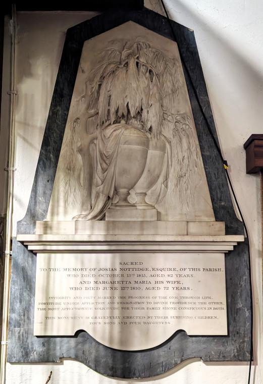 Bocking Church Jos Nottidge Monument 7 October 2025 Copyright: William George