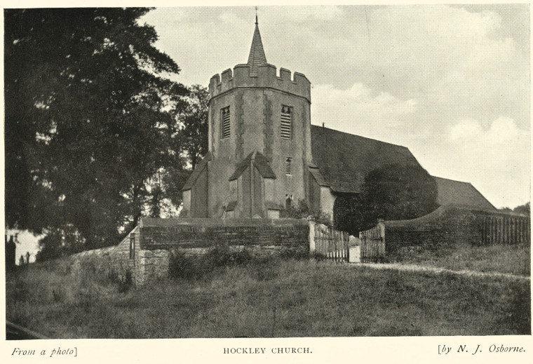 Hockley Church N J Osborne 1910 Copyright: T Northcott Spurll Southend 1910