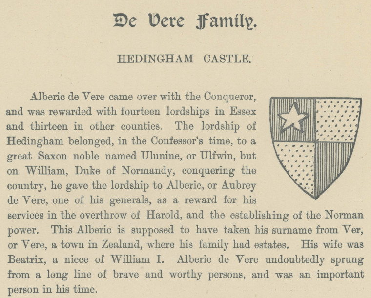 De Vere Family Florence Law 1898 Copyright: Florence Law Shalford Church 1898
