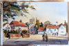 Goldhanger Village Centre Watercolour  