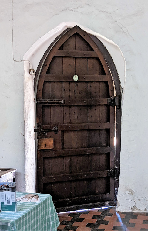 Wendens Ambo South Porch Door Interior 7 August 2022 Copyright: William George