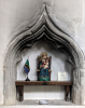 Bocking Church Interior Piscina and statue 7 October 2025 