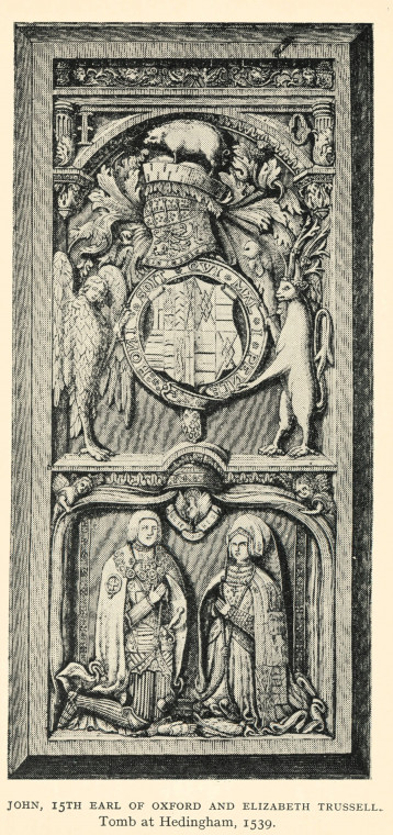Castle Hedingham Earl of Oxford Monument 1943 Copyright: Essex Review Vol 52 1943 
