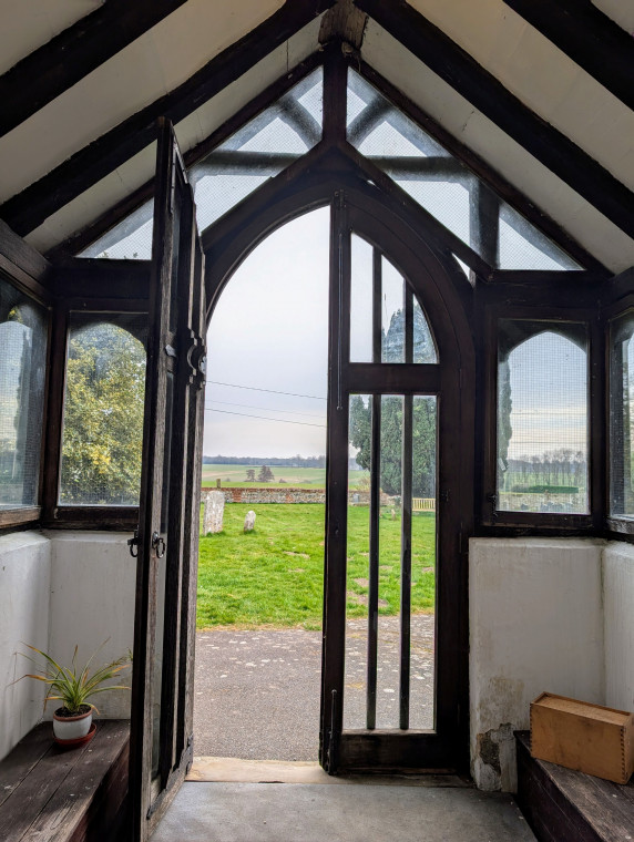 Gosfield Church Porch 21 March 2025 Copyright: William George