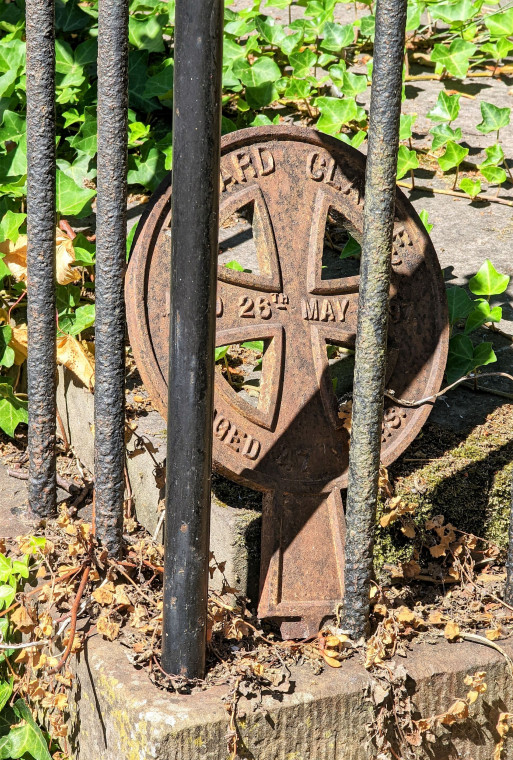 Wendens Ambo Churchyard Cast Iron Cross Memorial 7 August 2022 Copyright: William George