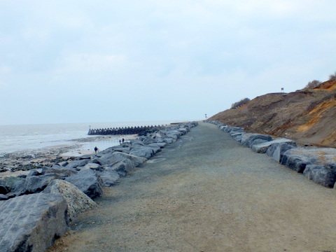 Naze undercliff Grag Walk looking south Copyright: Peter Pearson