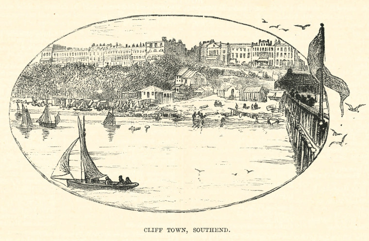 Southend Cliff Town Essex Holidays Lindley 1898 Copyright: Essex Holidays Lindley 1898