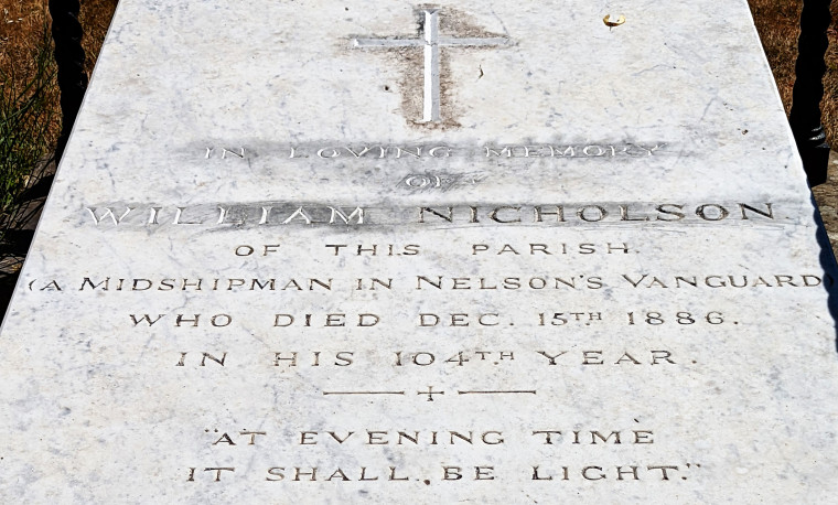 Wendens Ambo Churchyard William Nicholson Grave Aged 104 Copyright: William George 7 August 2022