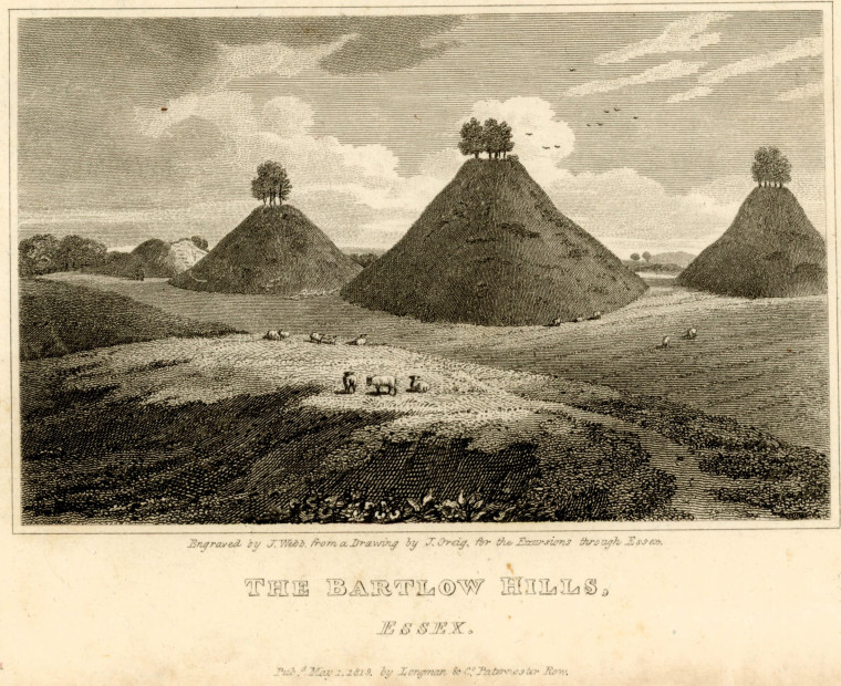 Bartlow Hills Excursions through Essex 1819 Copyright: William George