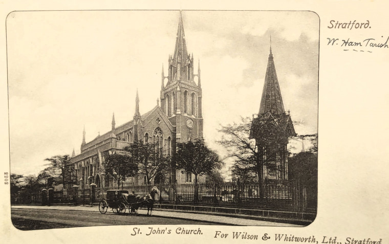 Stratford St John Church West Ham Post Card Copyright: William George
