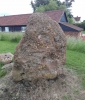 Reverse of Pinnock Stone showing patches of sarsen stone 