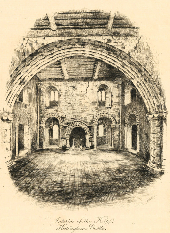 Castle Hedingham Interior Barrett 1892 Copyright: C R B Barrett Essex Highways 1892