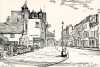 Maldon Moot Hall and High Street Line Drawing