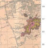 Geological map showing pebble gravel on the very highest ground.