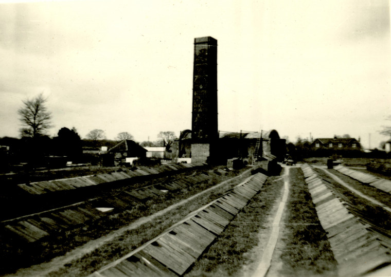 Woodham Mortimer Brick Works Drying Shed and chimney 1954 Copyright: W C Gurton Rural Crafts in Essex