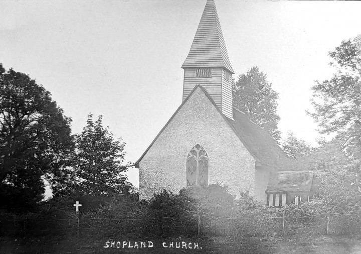 Shopland Church Post Card Copyright: William George