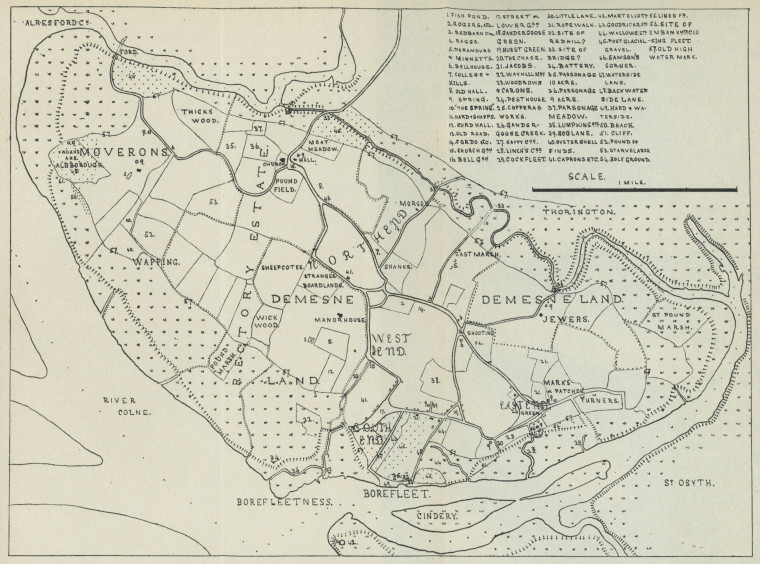 Brightlingsea Map Dickin 1913 Copyright: E P Dickin Brightlingsea 1913