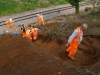 Re-excavating the Hornchurch cutting in May 2010. 