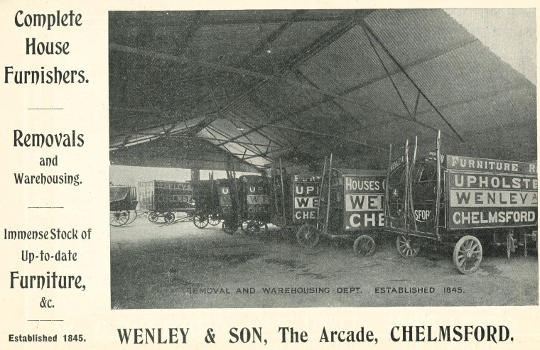 Chelmsford Wenley Advert 1908 Homeland Copyright: Homeland Chelmsford 1908