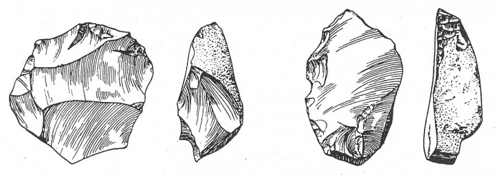 Clactonian flint tools Copyright: John Wymer