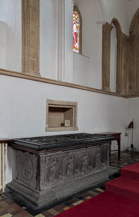 Castle Hedingham Church Table Tomb and base 8 August 2025 Copyright: William George
