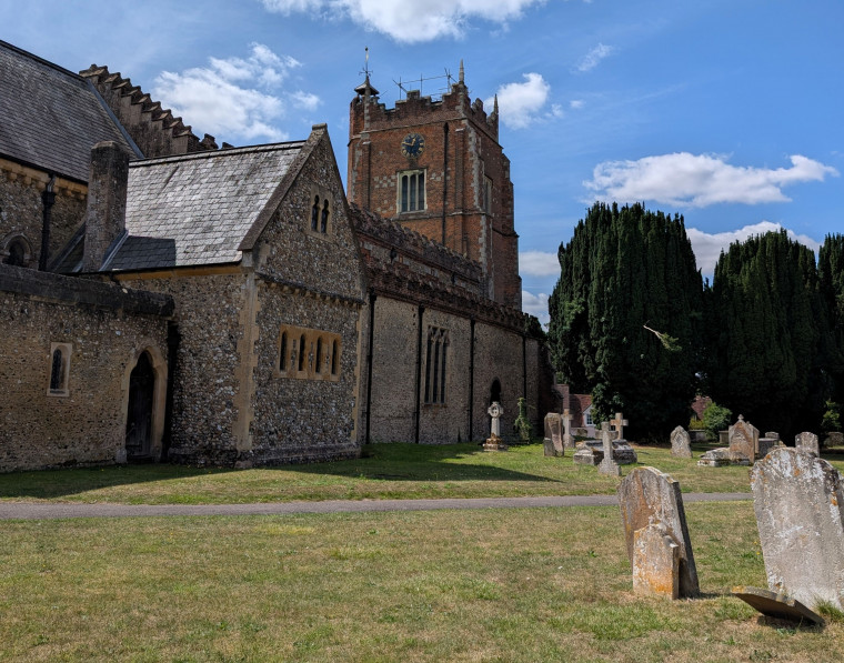 Castle Hedingham Church North Face and Tower 8 August 2025 Copyright: William George