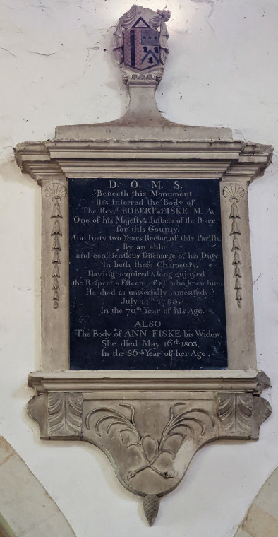 Wendens Ambo Church Monument Robert Fiske 7 August 2022 Copyright: William George