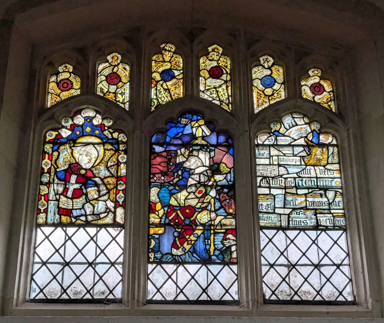 Clavering Church Medieval Stained 3 Light Glass 5 August 2025 Copyright: William George